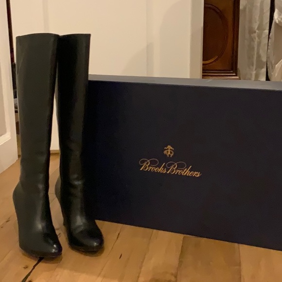 Brooks Brothers Shoes - Brooks Brothers Black Leather Boots. Size 7.5